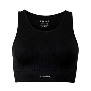 USA Girls Pro Seamless Crop Top / Black